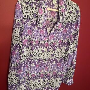 Blair Purple Floral Women's Blouse